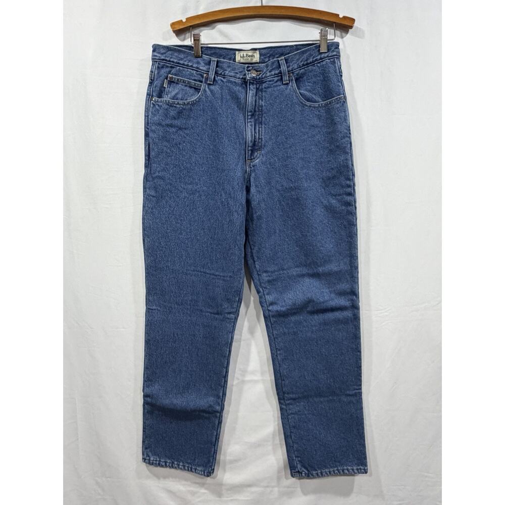 LL Bean Double L Fleece Lined Jeans 35x32 Natural Fit Gorpcore Utility
